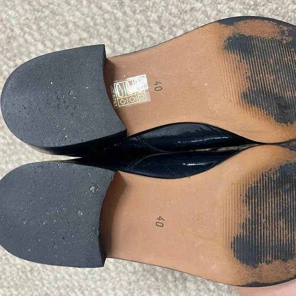 l’intervalle oxfords lace up blue black silver studded size 40 pointed toe - Picture 10 of 13